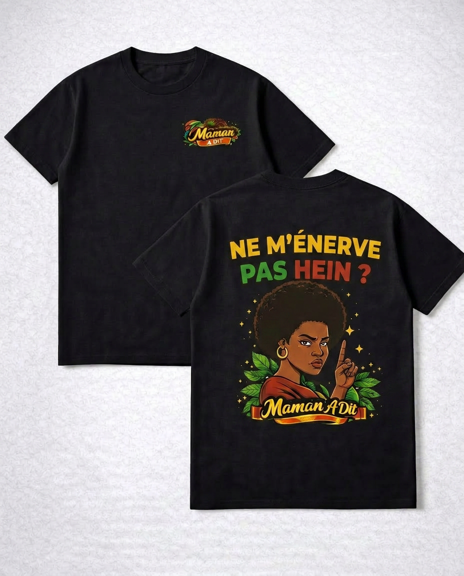 T-Shirt Énerve-moi pas Noir